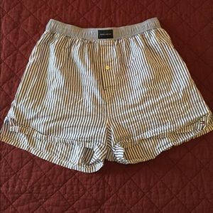 blue striped pj shorts/boxers